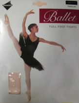 tights ballet silky full foot pink