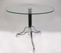 Show more information about Table glass oval top
Glass top end table oval top