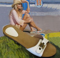 Scholl new Bahama white size 6 only